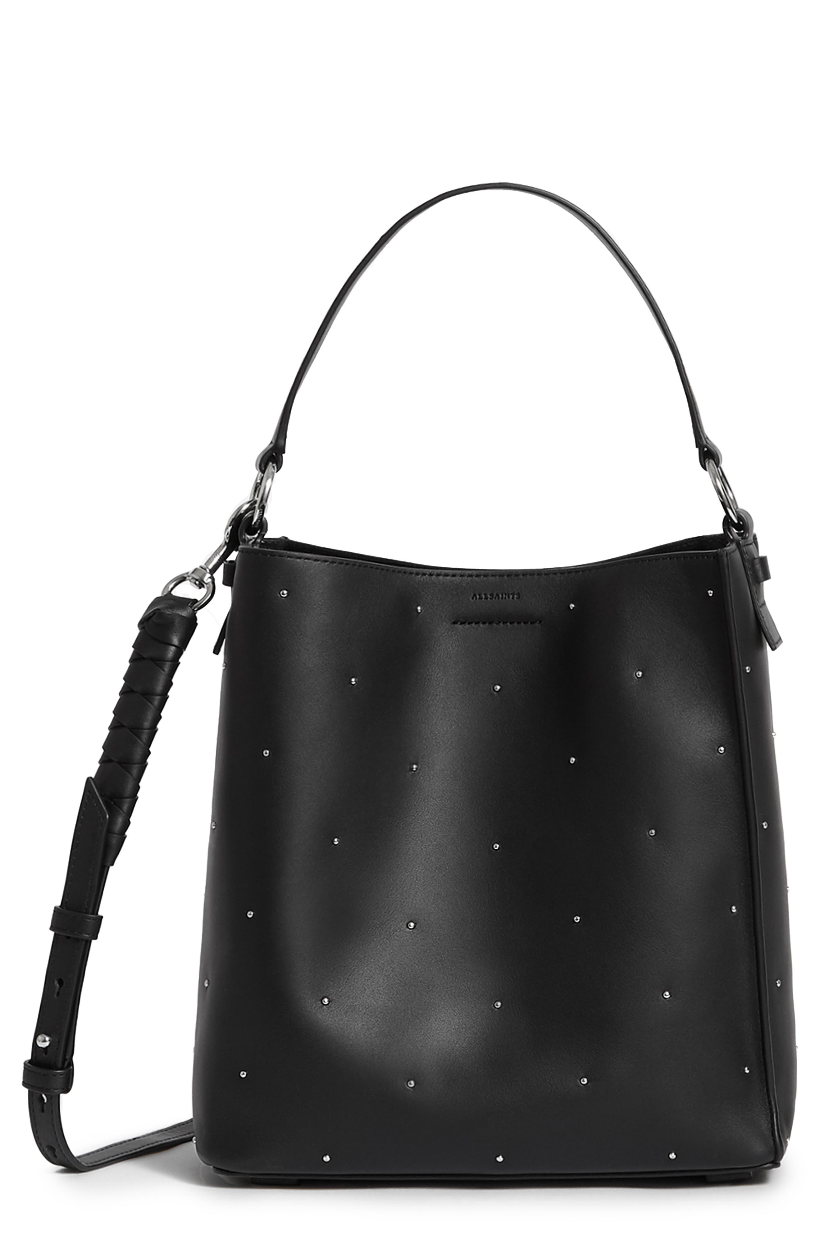 all saints black tote