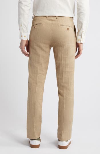 Linen-blend Dress Pants