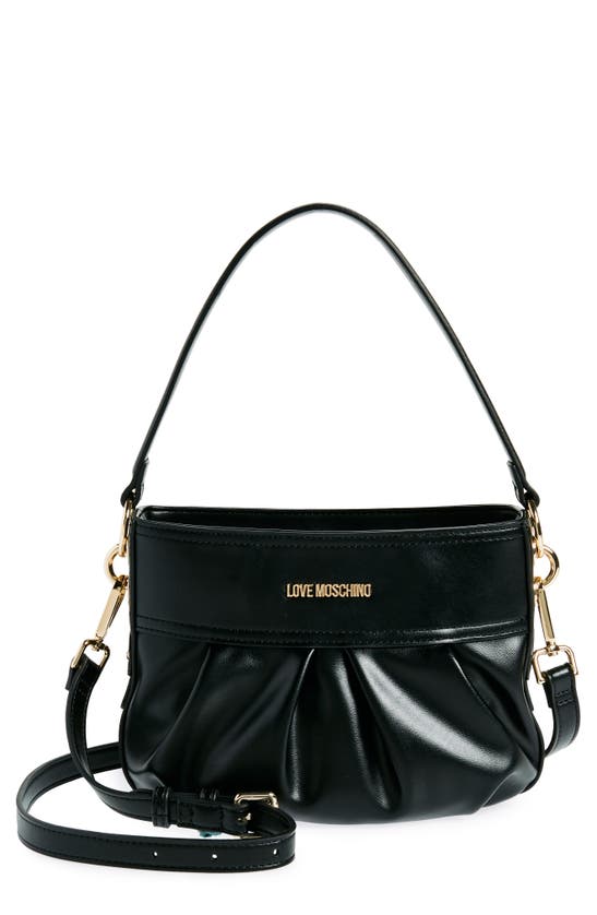 Love Moschino Borsa Faux Leather Handbag In Black