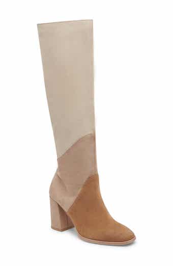FYNN Wide Calf Boots Brown Nubuck  Brown Nubuck Knee-High Boots – Dolce  Vita
