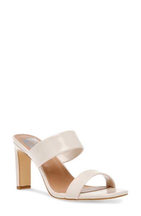 ladies white sandals with heels