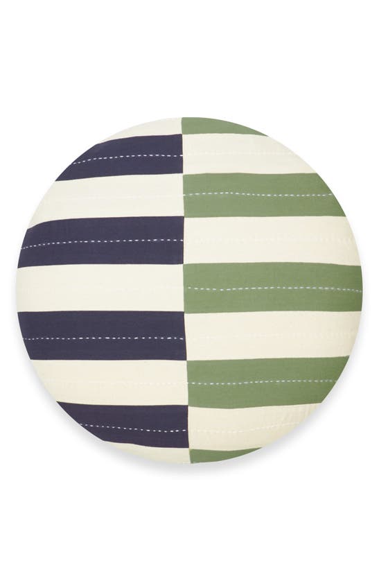 ANCHAL OFFSET STRIPE ROUND ACCENT PILLOW