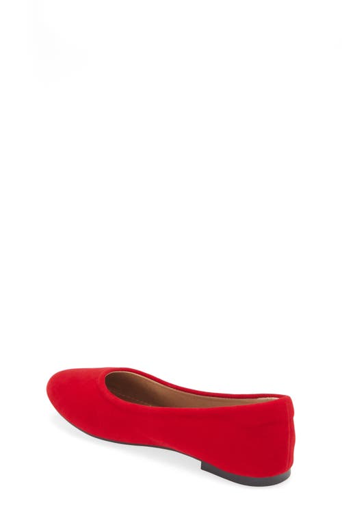 Shop Dream Pairs Kids' Ballerina Flat In Red/suede