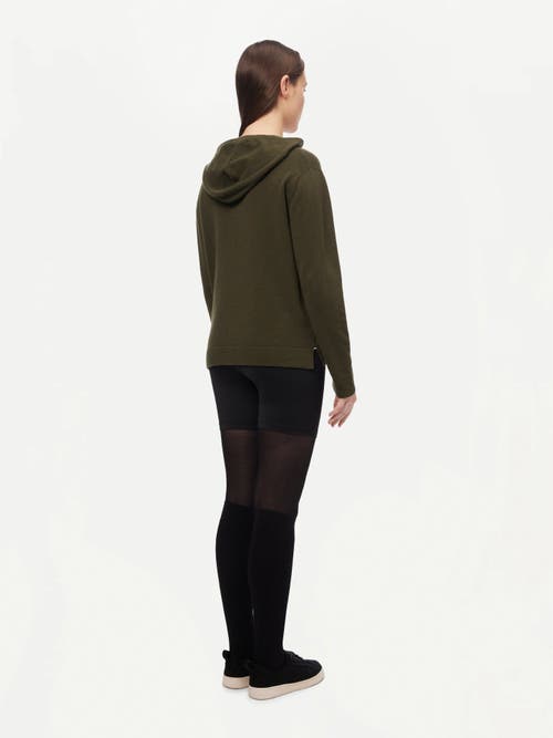 Gobi Cashmere Cashmere Zip Up Hoodie In Capulet Olive