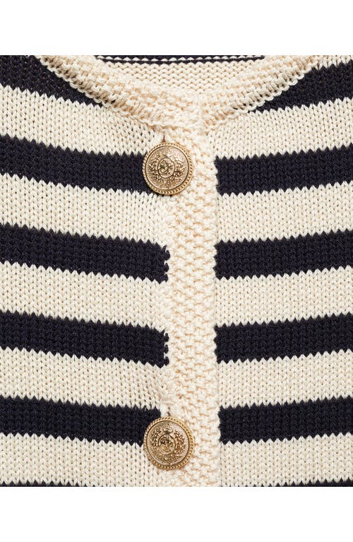 Shop Mango Eliot Cardigan In Navy