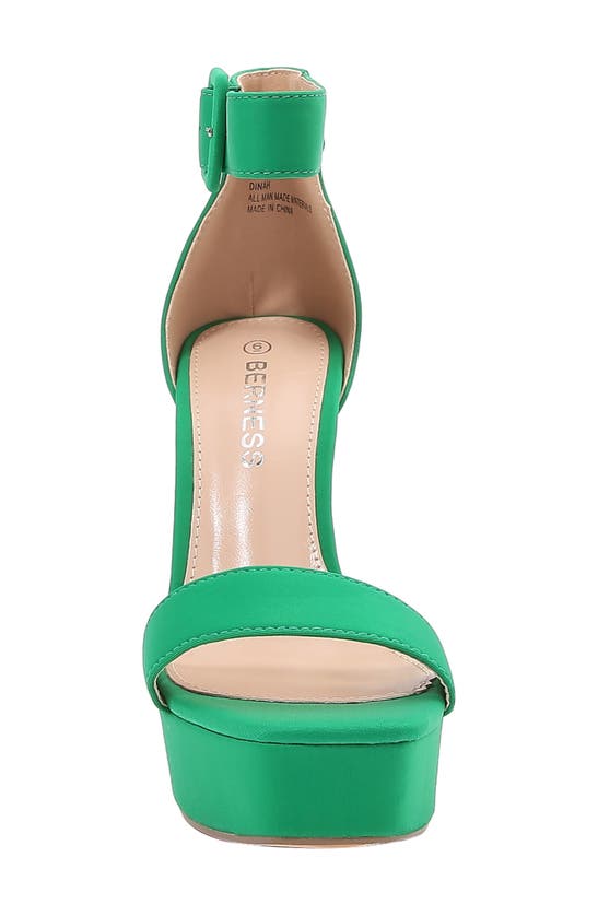 Berness Dinah Platform Heeled Sandal In Green
