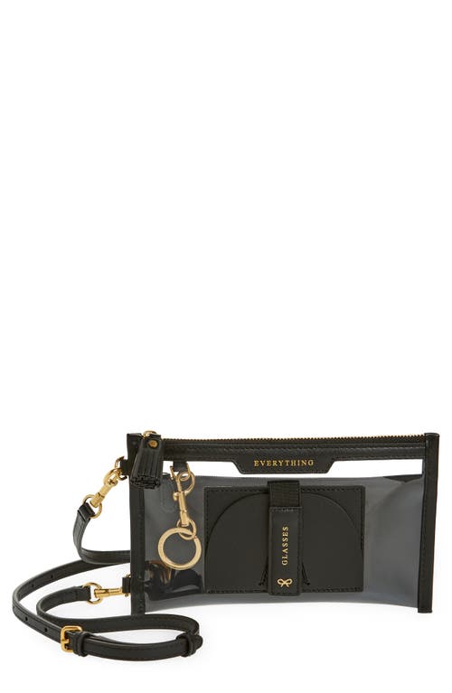 Anya Hindmarch Everything Recycled Tpu Lanyard Pouch In Black