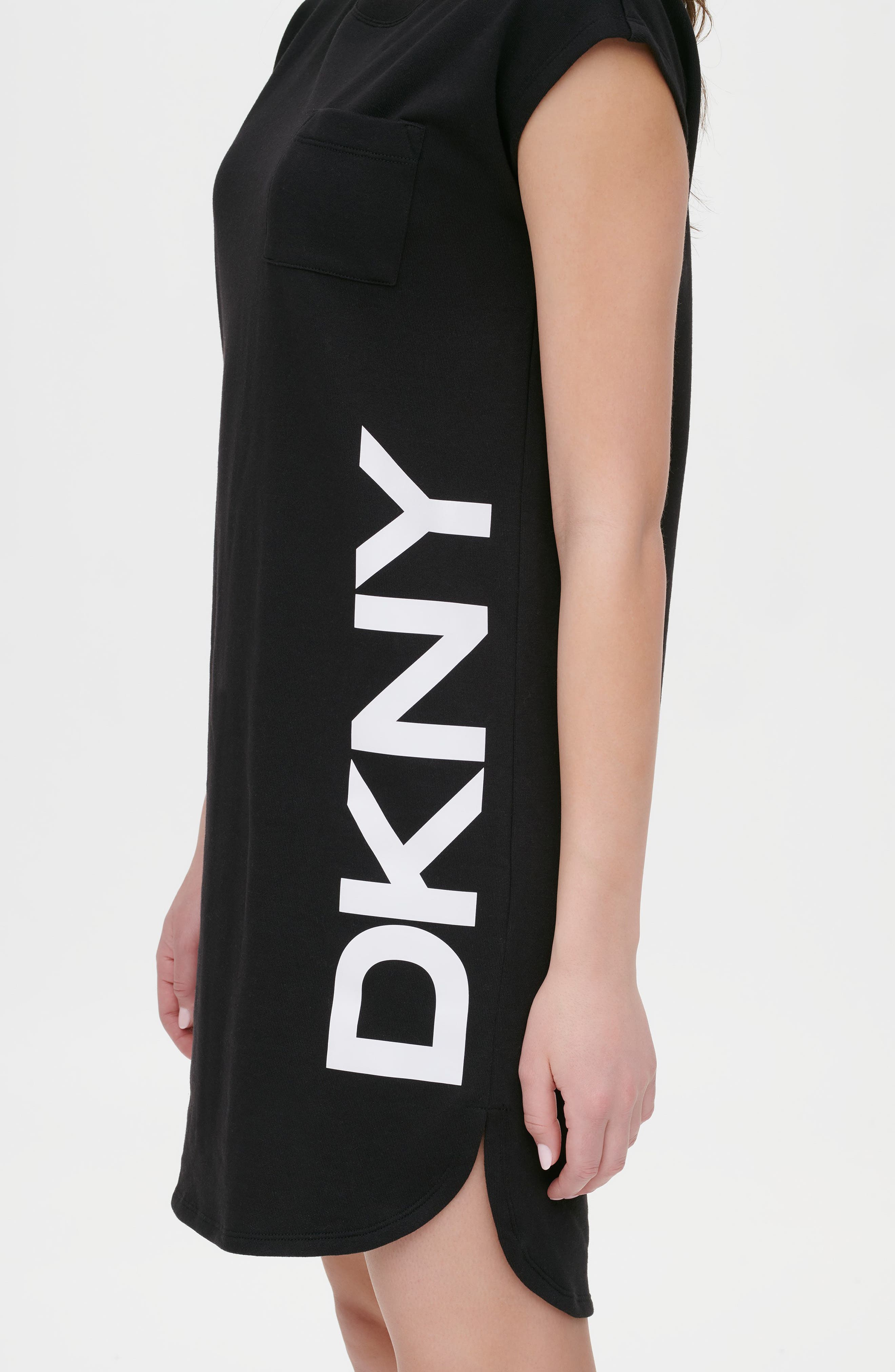 dkny black t shirt dress