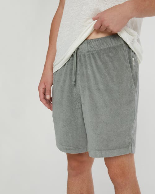 Onia Terry Pull On 7 Shorts In Sage
