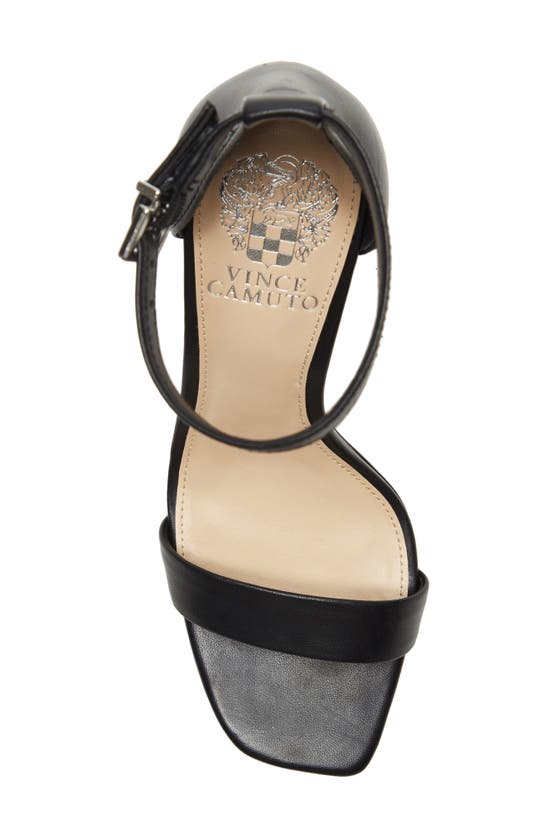 Vince Camuto Lauralie Ankle Strap Sandal In Black Leather