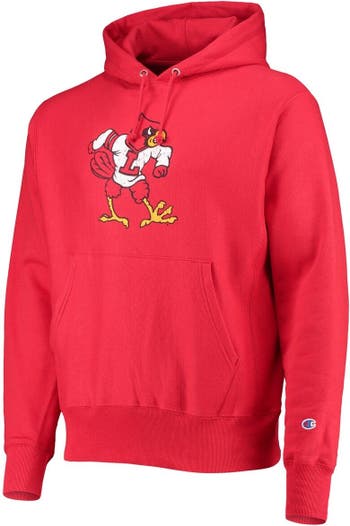 Men's Champion Red Louisville Cardinals Soccer Icon Powerblend Pullover  Hoodie