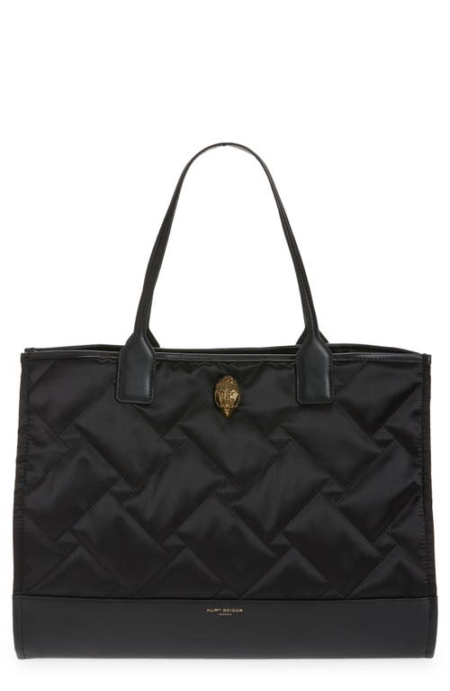 Quilted Shopper Bag in Black
