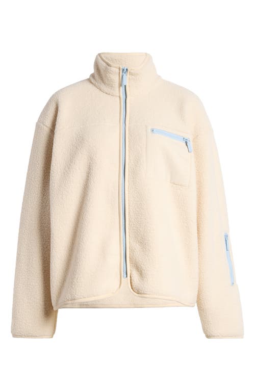 Shop Florence By Mills High Pile Fleece Jacket In Whitecap Grey