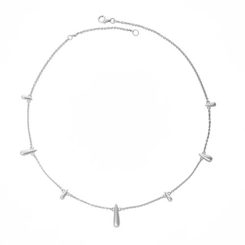 Lucy Quartermaine Shard Station Necklace In Sterling Silver
