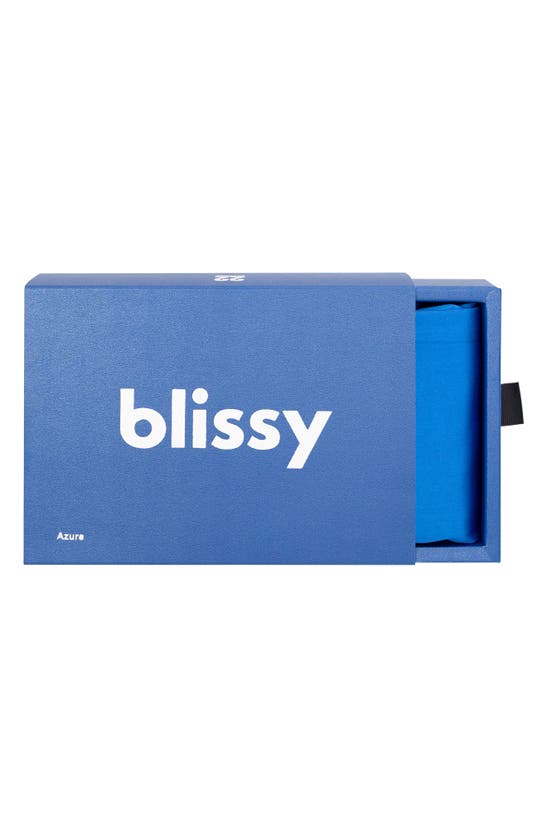 Blissy Mulberry Silk Pillowcase In Azure