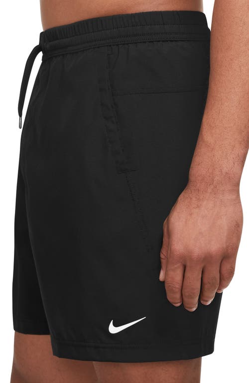 Shop Nike Dri-fit Form Athletic Shorts In Black/white