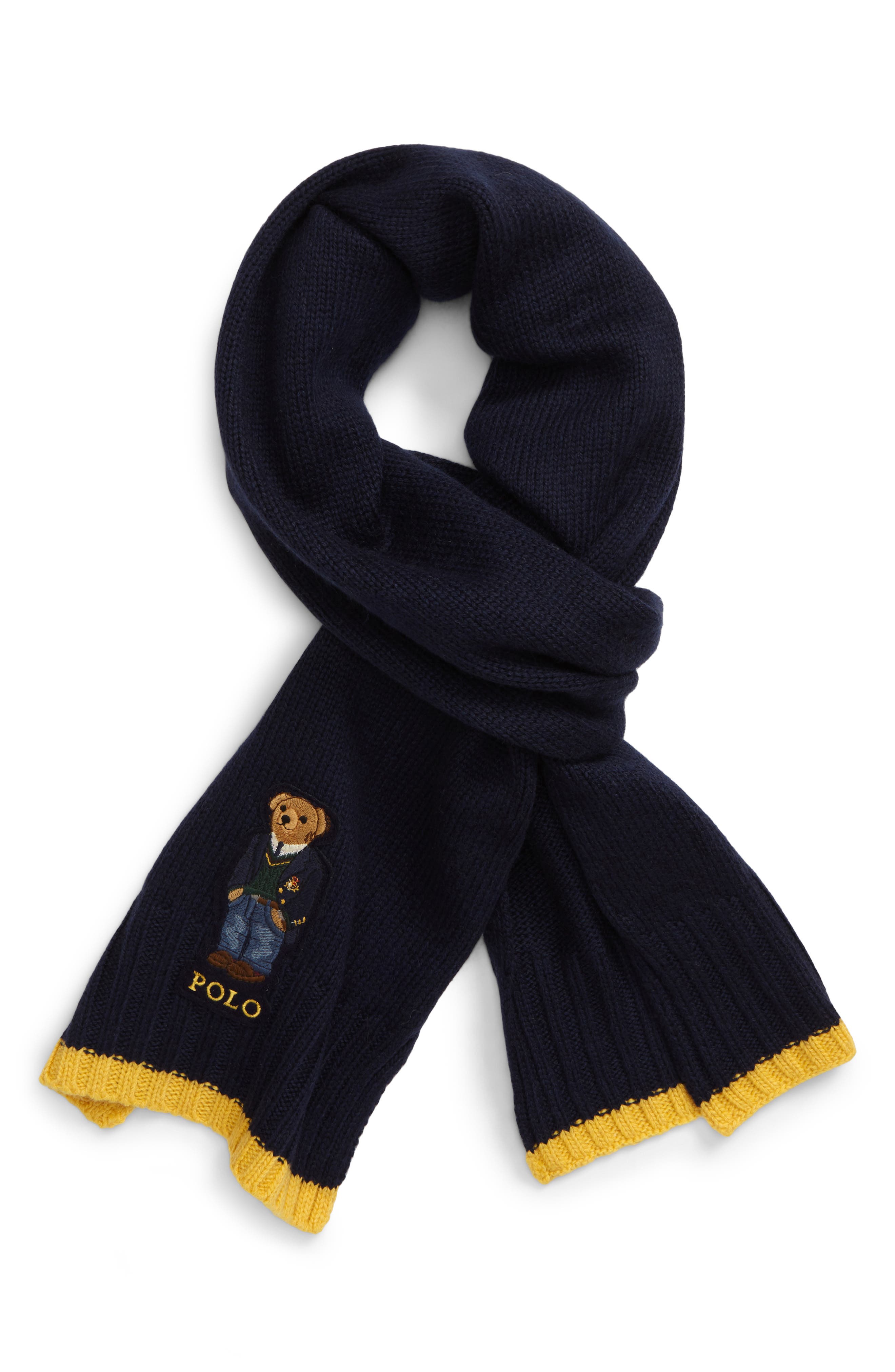 polo scarf with bear