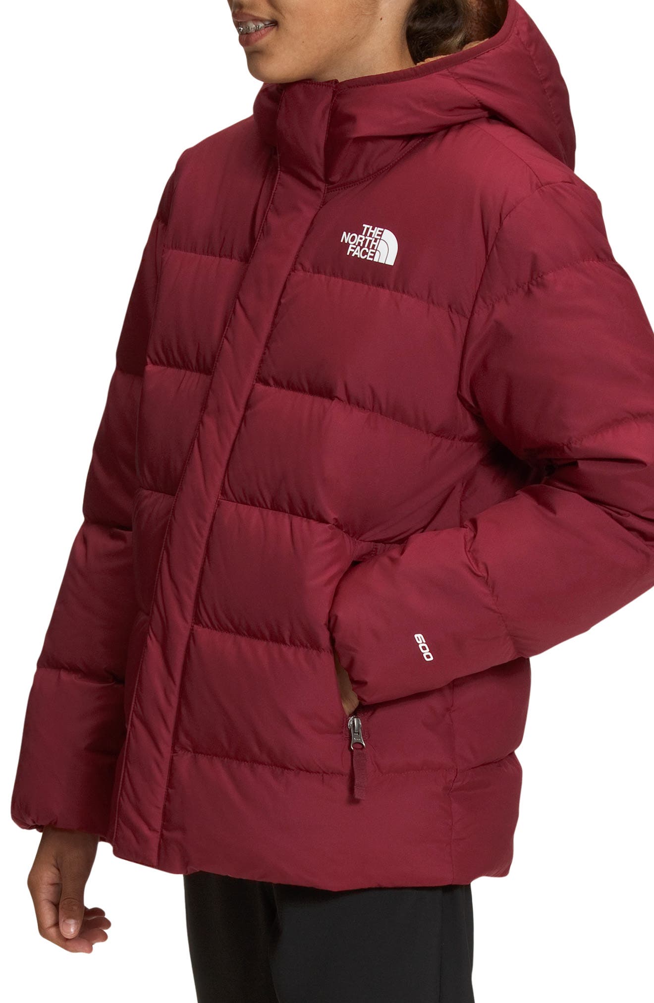 The North Face Kids' North 600-Fill Power Down Parka in Cordovan at Nordstrom, Size XL