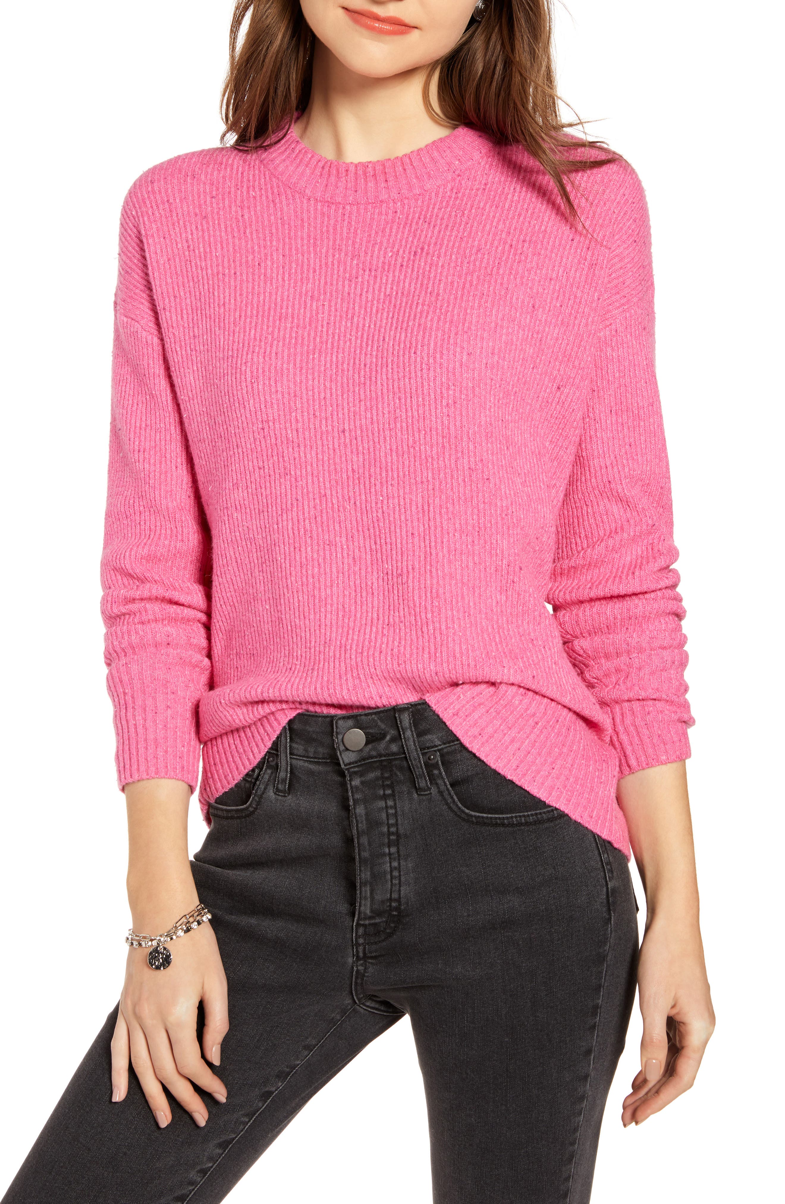 something navy pink sweater