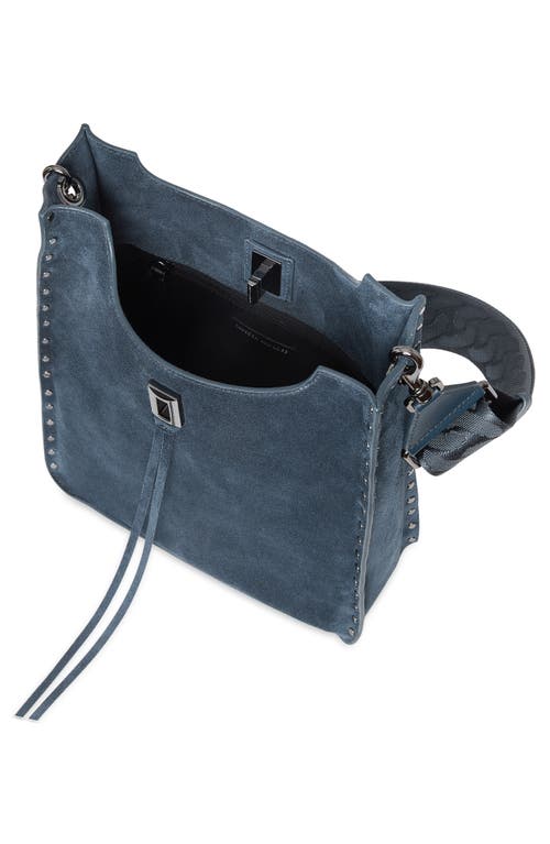 Rebecca Minkoff Darren Studded Suede Shoulder Bag In Elemental