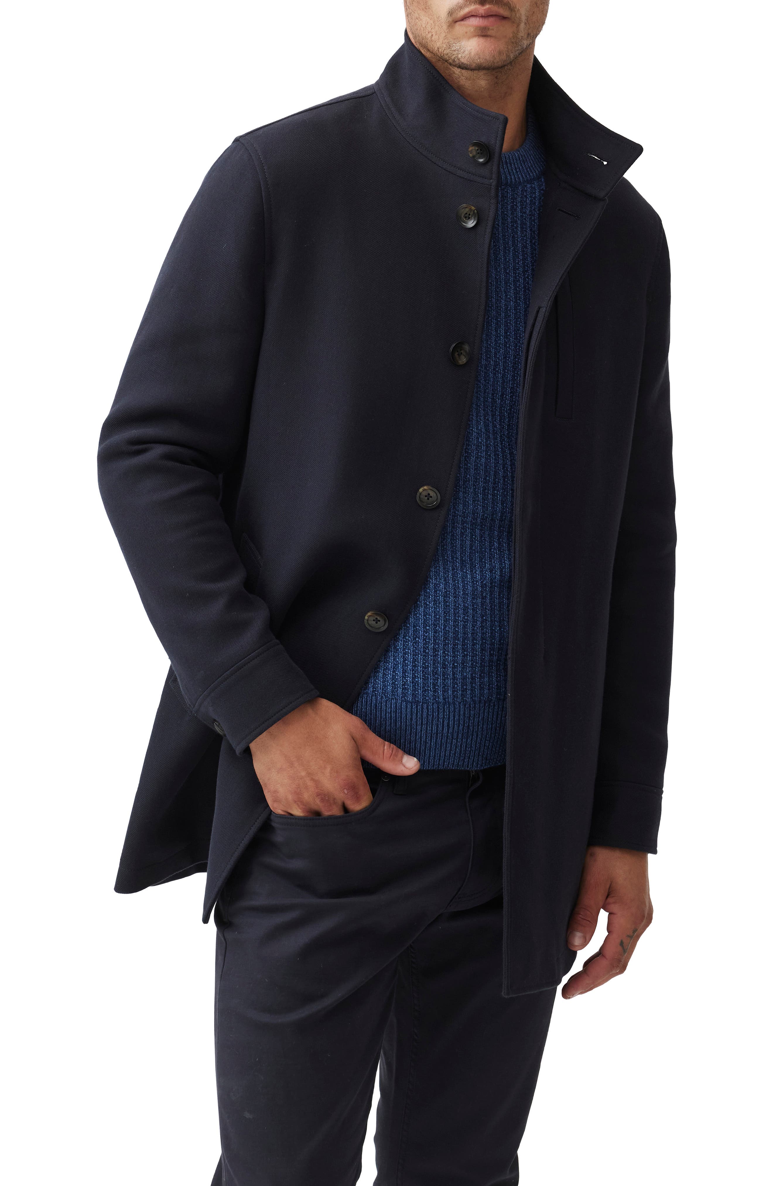 Rodd & Gunn Adamson Cotton Car Coat in Admiral 