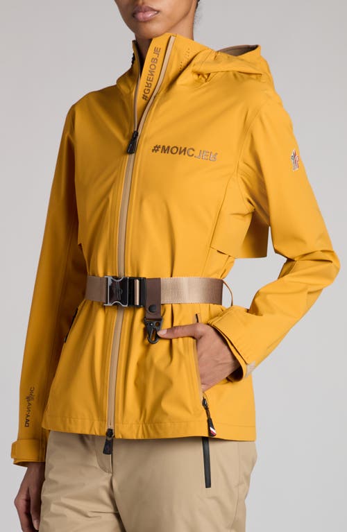 Shop Moncler Grenoble Fex Water Repellent Hooded Jacket In Mustard