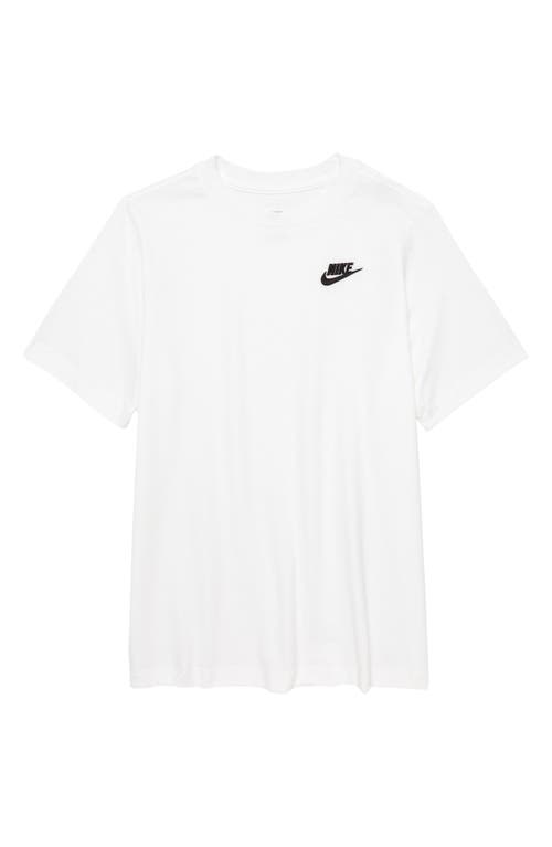 Nike Kids' Embroidered Swoosh T-shirt In White