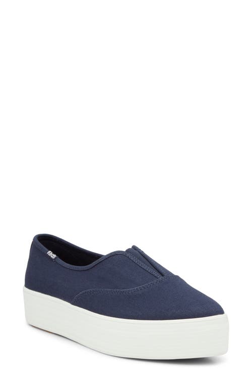 Shop Keds ® Point Platform Slip-on Sneaker In Navy Canvas