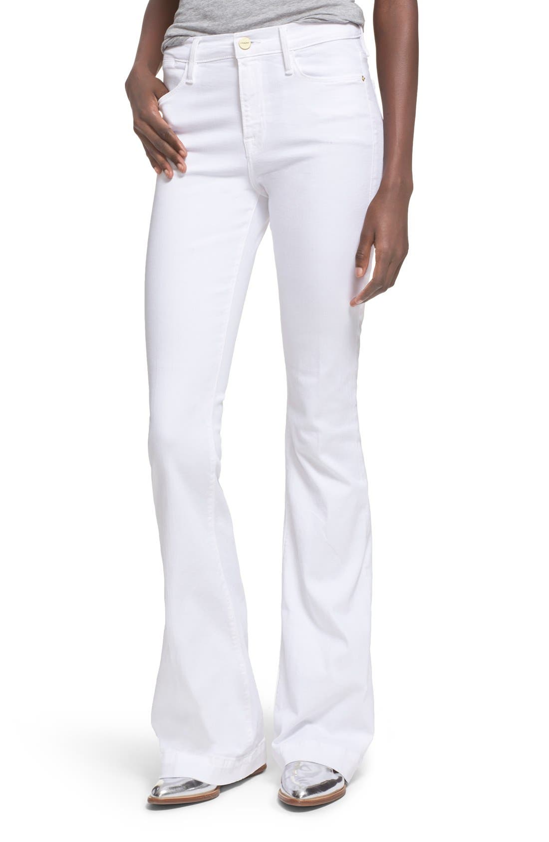 FRAME 'Le High Flare' Jeans (Blanc) (Nordstrom Exclusive) Nordstrom