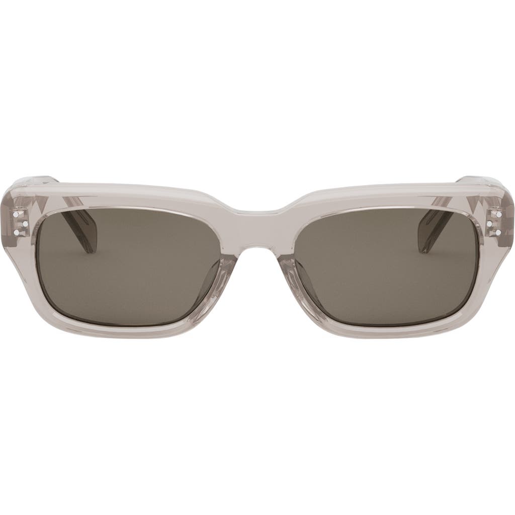 Celine Bold 3 Dot Rectangular Sunglasses In Gray