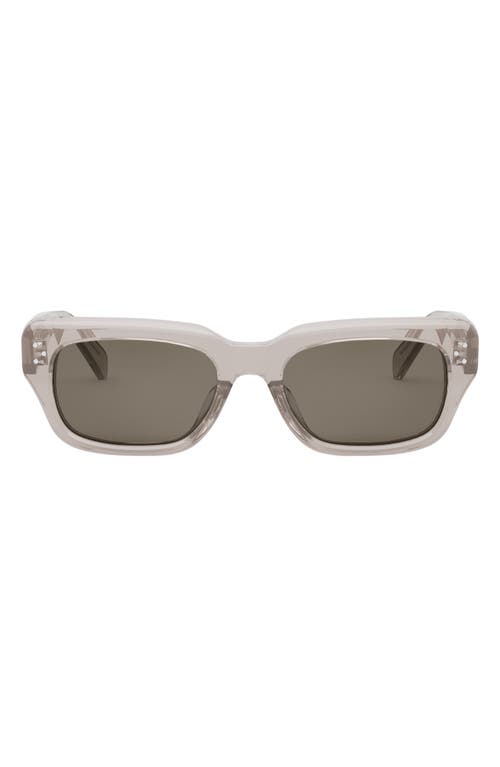 CELINE Bold 3 Dot Rectangular Sunglasses in Beige/Brown at Nordstrom