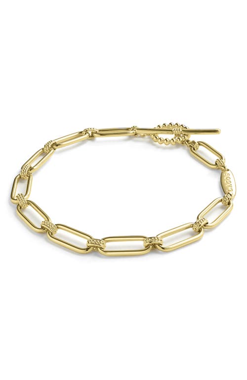 LAGOS Signature Caviar Smooth Link Toggle Bracelet in Gold at Nordstrom