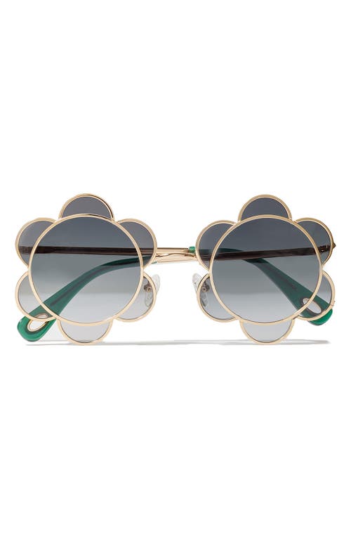 Lele Sadoughi Sunflower Sunglasses in Smokey Emerald