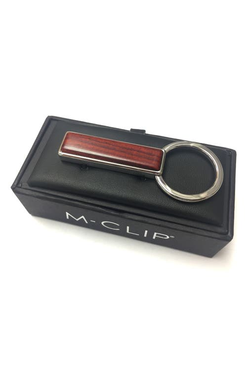 Shop M Clip M-clip® Cocoblo Wood Key Chain In Silver/brown