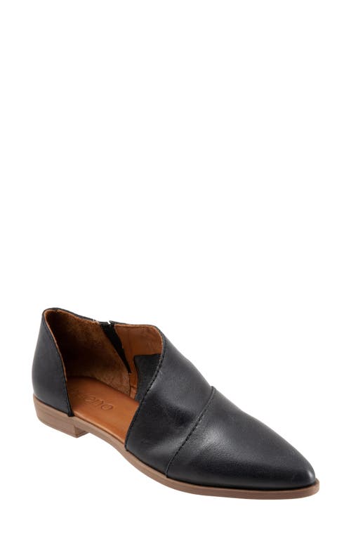 Bueno Blake Half d'Orsay Leather Flat in Black Leather at Nordstrom, Size 5.5-6Us