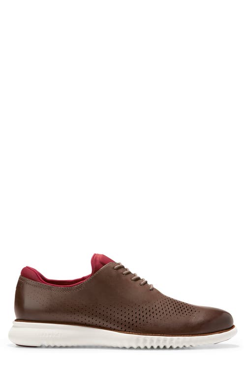 Shop Cole Haan 2.zerogrand Laser Wing Derby In Pecan/truffle/cobblestone