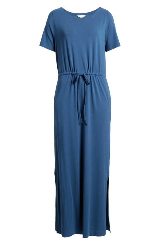 Shop Caslon Easy Tie Waist Maxi Dress In Blue Ensign