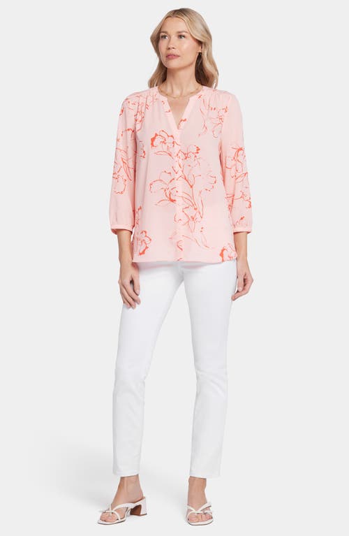 Shop Nydj Pintuck Blouse In Gianna Garden