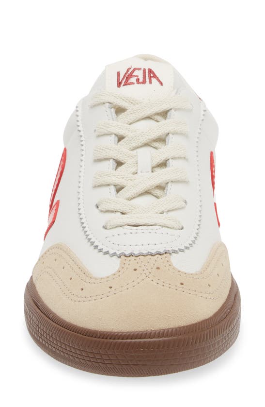 Shop Veja Volley O.t. Sneaker In White/ Pekin/ Bark