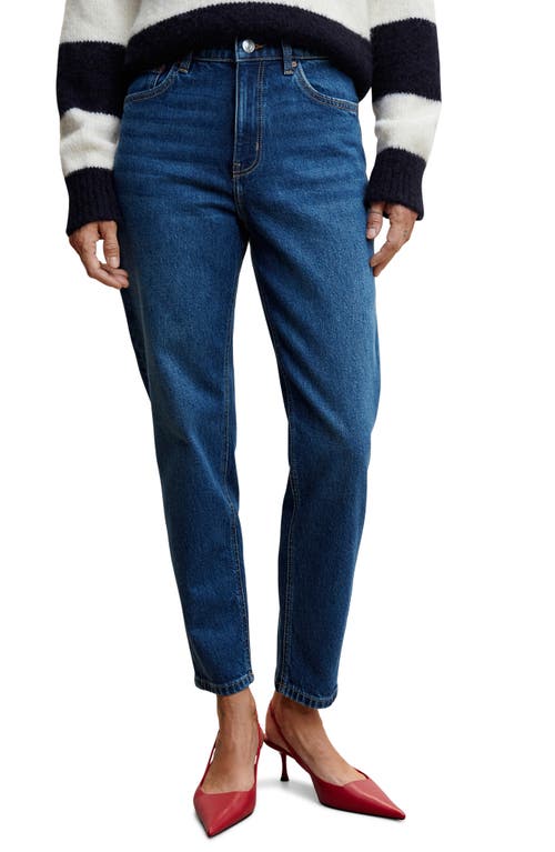 MANGO Comfort Mom Jeans in Dark Blue at Nordstrom, Size 12