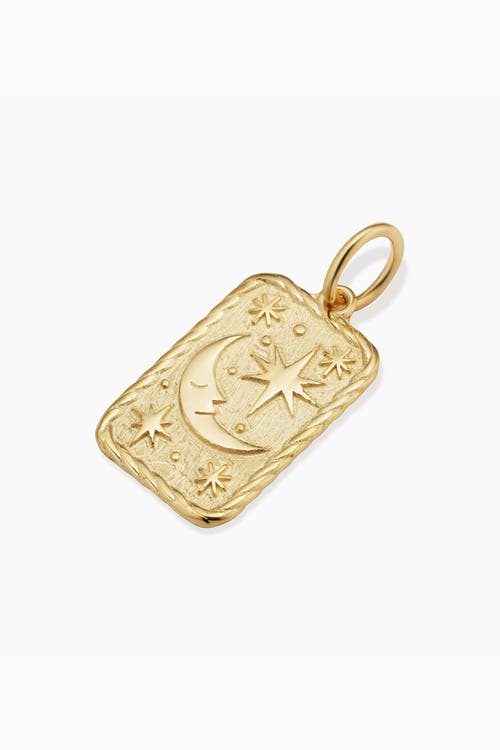 Oradina 14k Yellow Gold Goodnight Moon Pendant Charm In Yellow Gold