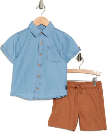 Ben Sherman Kids' Woven Shirt & Shorts Set | Nordstromrack