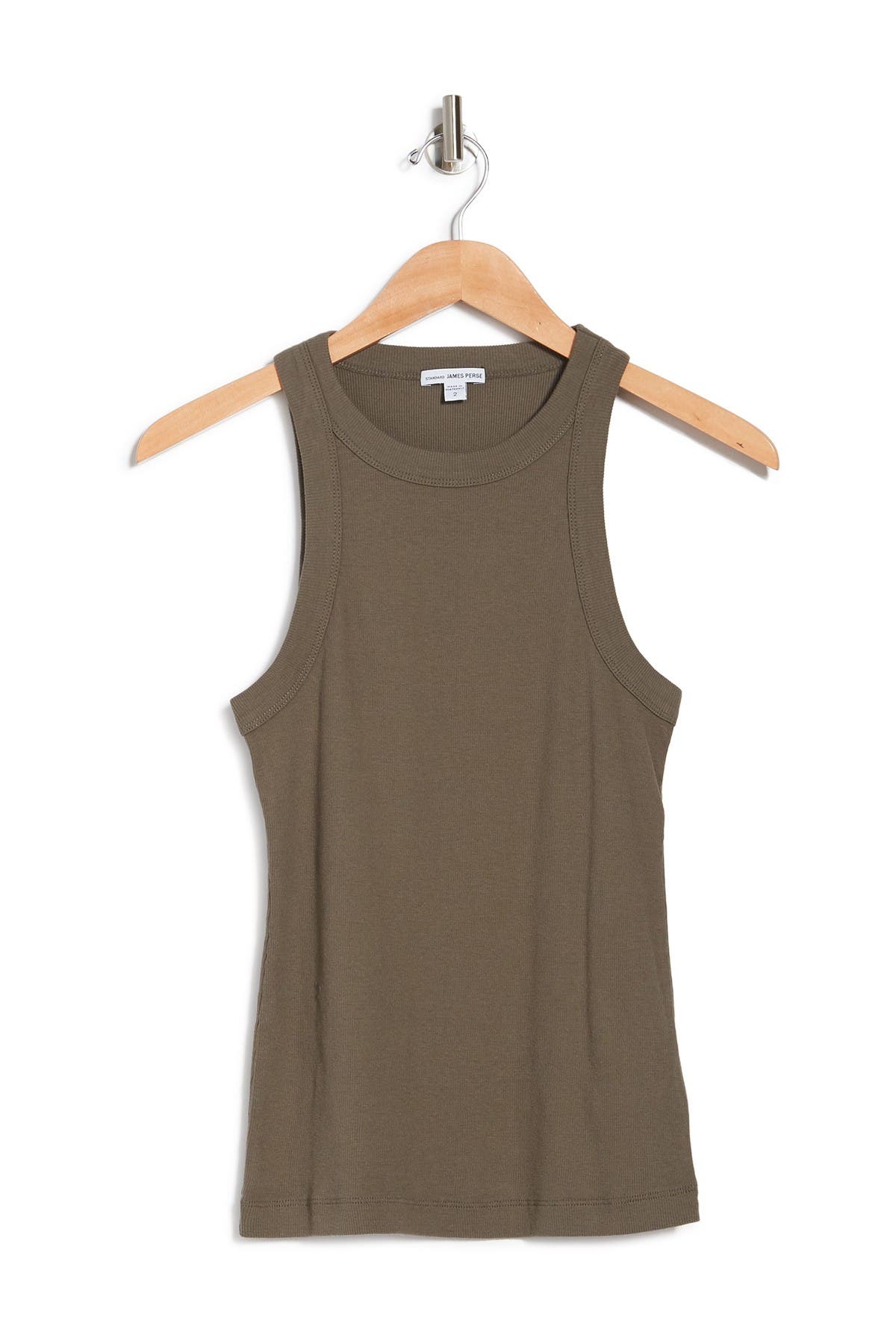 James Perse Ribbed Knit Tank In Artillery