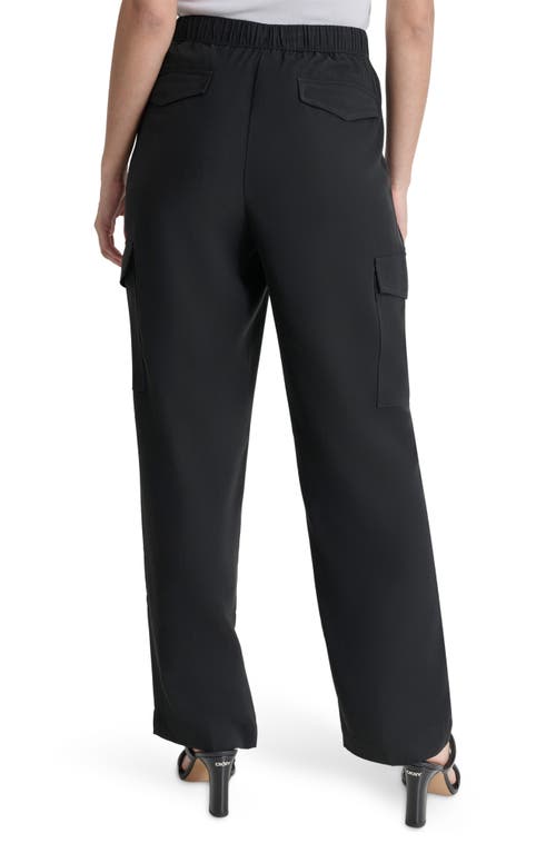 Dkny Womens High-rise Rayon Cargo Pants In Black