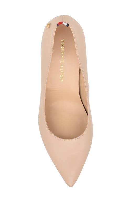 Shop Tommy Hilfiger Abilene Block Heel Pump In Nude