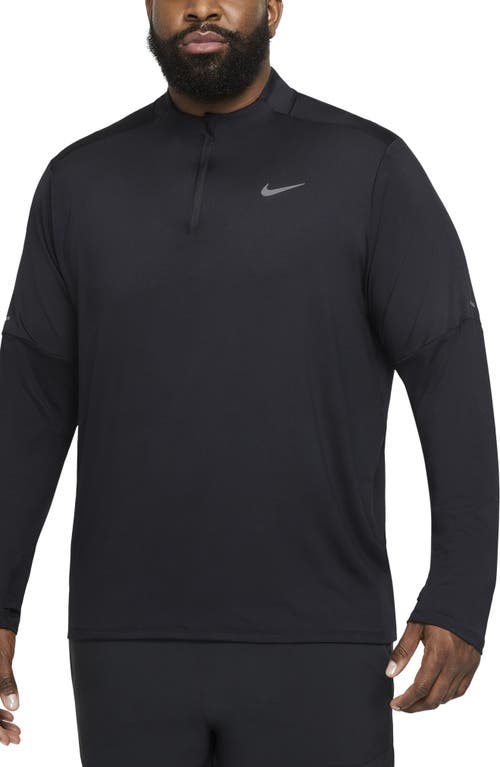 Shop Nike Dri-fit Element Half Zip Running Pullover In Black/reflective Silver