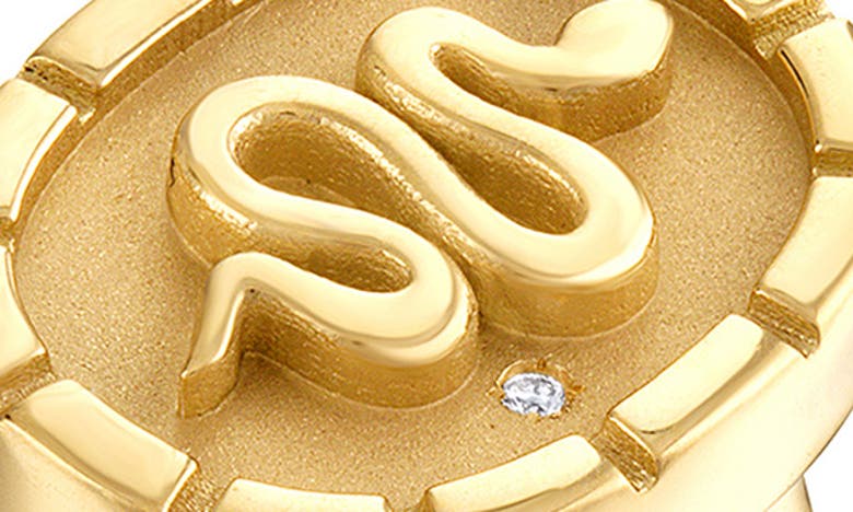 Shop Pamela Zamore Wisdom Diamond Signet Ring In Gold