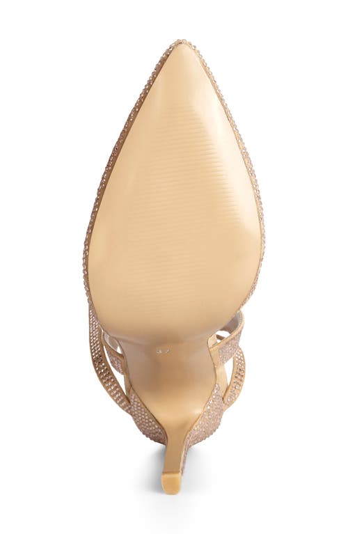 Rag & Co Charmer Rhinestone Stiletto Pump In Champagne