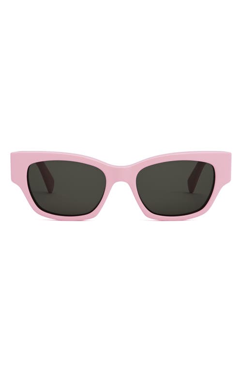 CELINE Monochroms 54mm Cat Eye Sunglasses in Shiny Pink /Smoke 