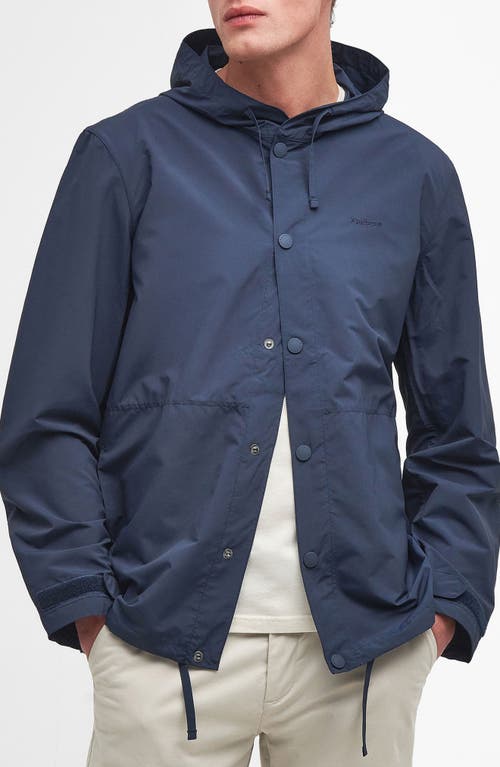 Barbour Newland Hooded Rain Jacket Navy at Nordstrom,